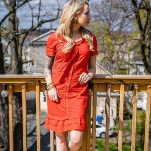 TORY BURCH KNEE-LENGTH DRESS*** TOMATO GIRL TREND